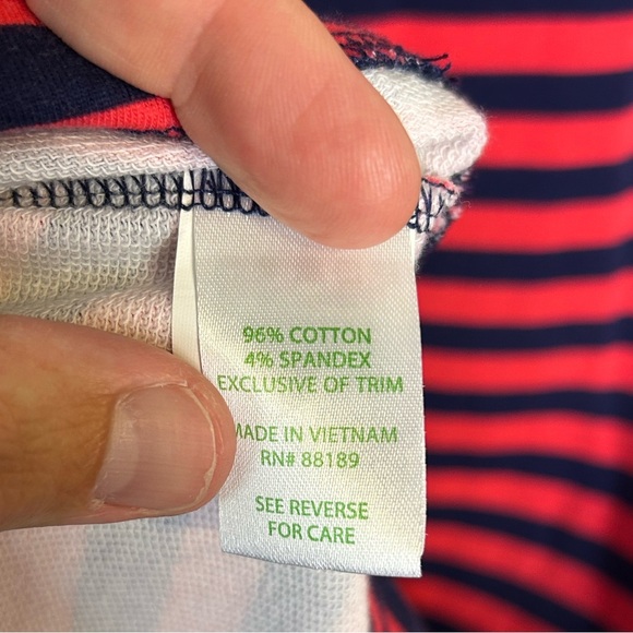 Lilly Pulitzer Size M Striped Midi Shirt Dress Stretch Pockets 3/4 Sleeve Summer - Picture 10 of 12